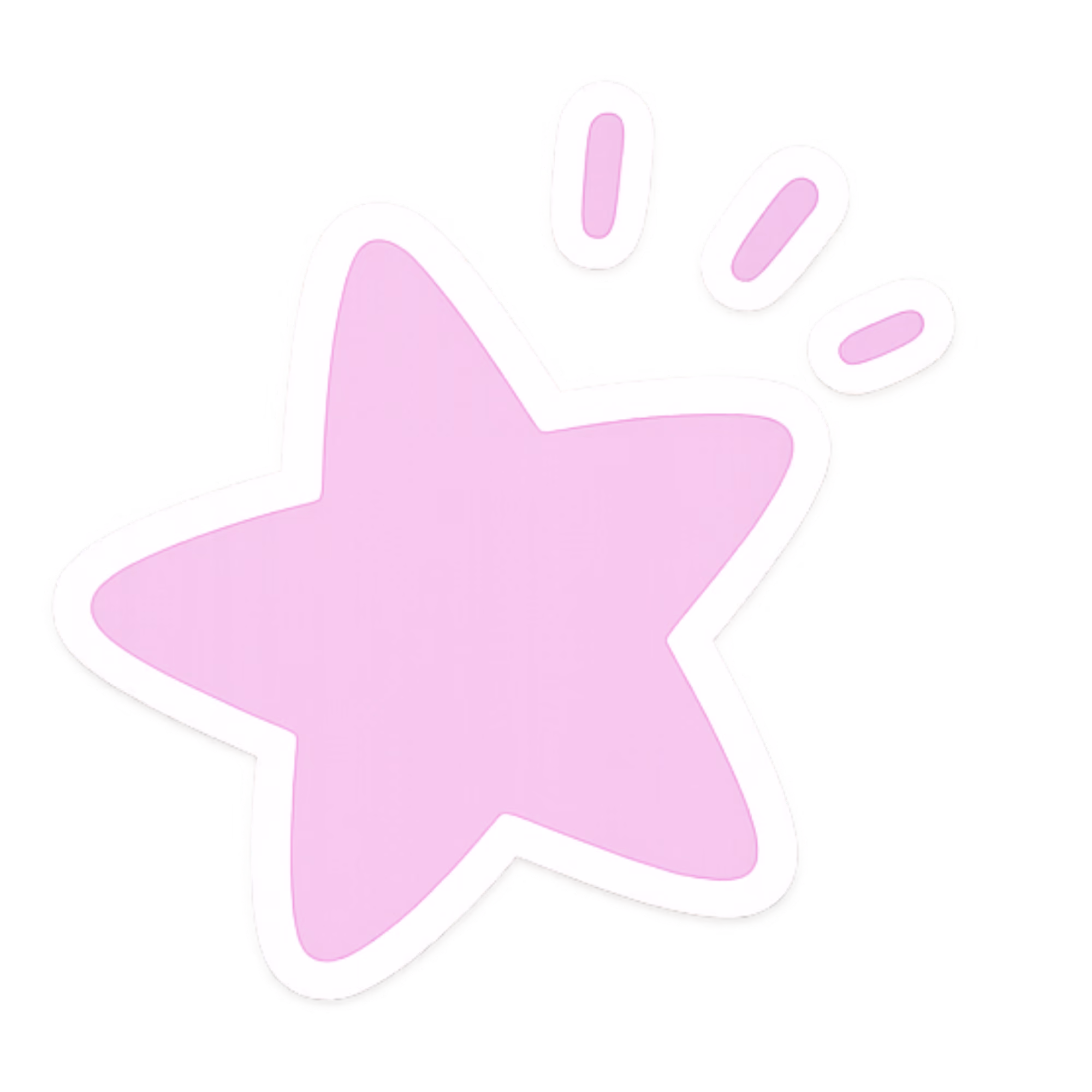 Purple Star with marks